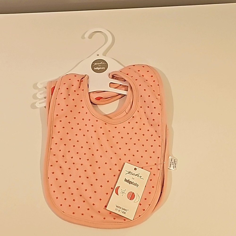 Pehr for Indigobaby Babygirl bibs